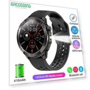 Smart Watch with Bluetooth Calling, LED Flashlight, Multi-Sport Modes, Fitness Tracker, Waterproof — Smartwatches, SACOSDING