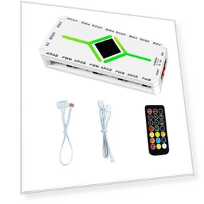3-in-1 5V 3-Pin ARGB Controller Hub — Cooling Pads & Fans, Oudun
