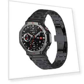 Butterfly Buckle Stainless Steel Watch Band — Bands, Amazfit