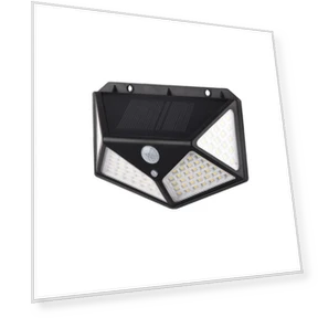 Four-Sided Solar Wall Light with Motion Sensor — Outdoor Security & Flood Lighting, Value Vault