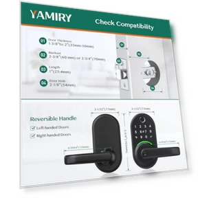 Smart Door Handle Lock with Keypad — Access Control Keypads, Yamiry
