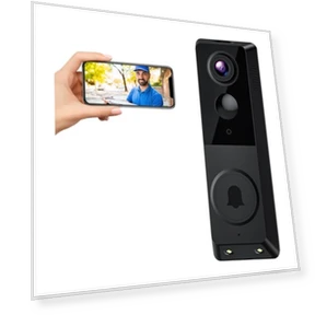 Wireless Wi-Fi Video Doorbell Dual Camera with Color Night Vision — Doorbells, ClipBlur