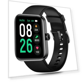 Smart Watch, Fitness Tracker with 45mm Touchscreen, Heart Rate Monitor, Blood Oxygen, Sleep Tracking, IP68 Waterproof — Smartwatches, TYKOIT