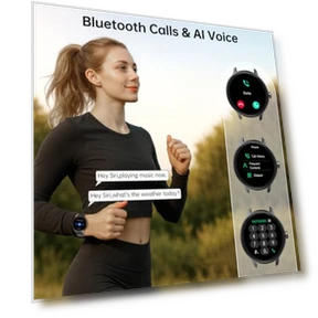 Smart Watch with AI Voice, Fitness Tracker, IP68 Waterproof — Smartwatches, KIBFLE