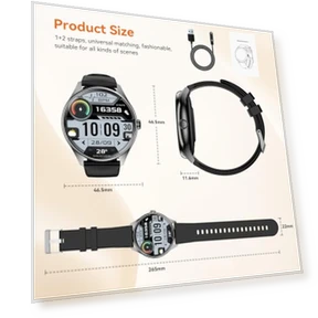 Smart Watch with AMOLED Display, 7-Day Battery, Bluetooth Calls, Heart Rate Monitor — Smartwatches, iBesi