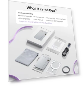 AI Voice Recorder with App Control, Transcription, and Summarization — Portable Audio Recorders, RECOLX