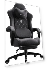 Gaming Chair with Heated Massage Lumbar Support and Footrest — Gaming Chairs, Dowinx