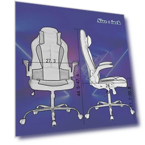 Massage Gaming Chair with Lumbar Support and Headrest — Gaming Chairs, BestOffice