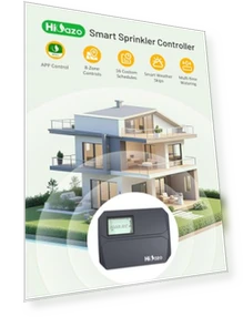 Smart Sprinkler Controller WiFi, 8 Zone Irrigation Controller Indoor with Automatic Weather-Based Watering — Controllers, HiOazo