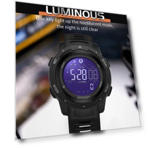 Calorie Pedometer Alarm Clock Waterproof Multifunctional Hiking Sports Shockproof Smart Watch — Smartwatches, SANDA