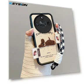 Cartoon Cute Plush Phone Case with Lanyard — Protective Cases, KEYSION