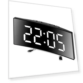 Creative Curved LED Desk Clock — Clocks, TOP-MALL-001