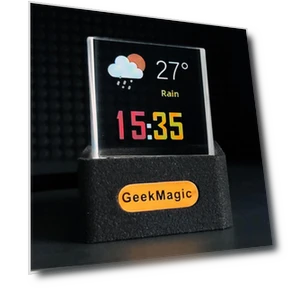 Crystal Cube Display Photo Holographic Desktop Smart Weather Station Digital Clock with GIF Animation Album — Digital Kiosks & Interactive, Sole Street