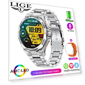 Fully Steel Smart Watch with Round HD Screen — Smartwatches, LIGE