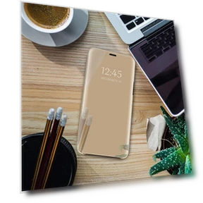 Luxury Thin Transparent Smart Mirror Case with Magnetic Flip Stand — Phone Accessories, Uav parts center