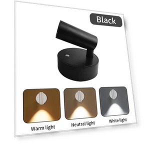 Magnetic Base USB Rechargeable LED Wireless Wall Lamp with Touch Switch and Dimmable Reading Light — Bedside & Table, Sole Street