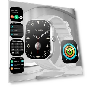 Men's Smart Watch for Outdoor Sports, Health Monitoring, Waterproof, Bluetooth Call Silicone Strap — Smartwatches, LIGE