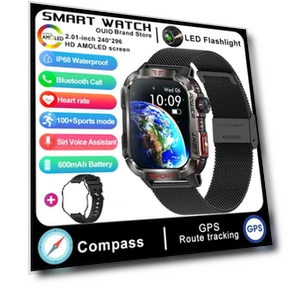 Military GPS Smartwatch with Flashlight and Compass — Smartwatches, Zodvboz