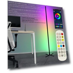 RGB Corner Floor Lamp — Standing Lights, Crown Global