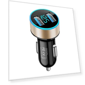 Smart Car Charger with Dual USB Ports and LED Lighting — Vehicle Power Solutions, Smarter than future