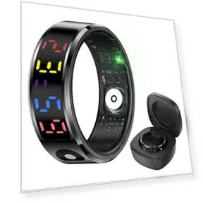 Smart Ring with Display Screen and Touch Health Manager — Smart Rings, Good Household Items