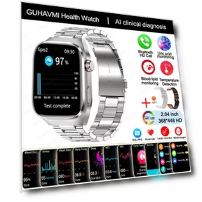 Smart Watch for Men with Blood Uric Acid, Blood Fat, ECG+PPG, Heart Rate, Blood Pressure, Bluetooth, Call, Sports... — Smartwatches, ElectronicsHome