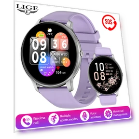 Smart Watch with Bluetooth, Voice Assistant, Waterproof, Outdoor Sports Fitness Tracker — Smartwatches, LIGE