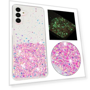 Soft TPU Case Glitter Sparkle Epoxy Glow In The Dark Phone Cover — Basic Cases, Samsung