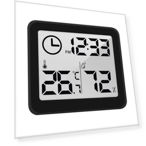 Ultra-thin Smart Home Electronic Digital Thermometer Hygrometer LCD Wall Clock — Home Climate Control, Leisure outdoor