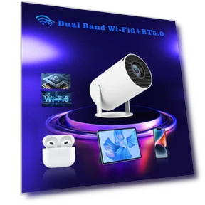 Wi-Fi6 Smart Portable Projector — Home Theater Projectors, Yazy