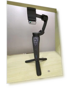 Folding 3-Axis Stabilizer with AI Face Tracking — Steady Shots, GadgetGrip