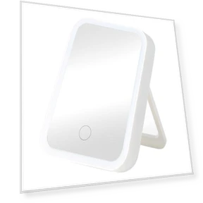 LED Makeup Mirror with Transparent Touch Light and Micro USB Control — Handheld, dooob
