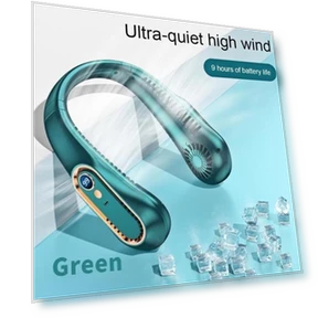 Neck Hanging Fan with Digital Display — Portable Cooling Solutions, SUPONE