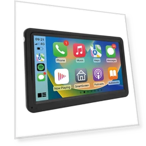 Portable Car Stereo with Voice Control, Navigation, AUX, FM, 7-Inch IPS Touchscreen, Wireless CarPlay, Android Auto — Stereo Receivers, Igeteck