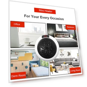 Silent Remote Control Fast Heating Thermostat Electric Portable Mini Wall Desk Heater — Portable Heating Solutions, Home Of Auto Parts