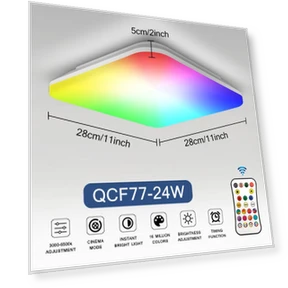 Smart RGB LED Ceiling Light Panel — Overhead Lighting, Your Warm Home