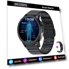 Smart Watch with ECG, Blood Pressure, and Body Temperature Monitoring — Smartwatches, SACOSDING