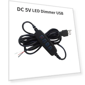 USB LED Dimmer Cable — Study & Desk Lighting, HTH LED Lighting and Power Adapter