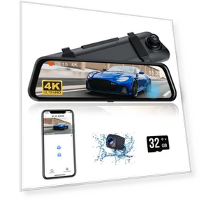 4K WiFi Mirror Dash Cam — Rearview Cameras for Cars, Timeless Home