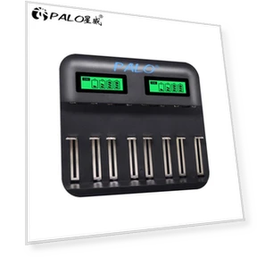 8-Slot LCD Display USB Smart Battery Charger — Chargers, PALO