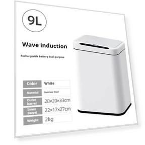 Automatic Sensor Stainless Steel Kitchen Trash Can — Kitchen Cans, Homedepot