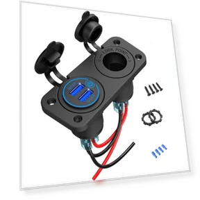 Dual Car Charger QC3.0 USB with Touch Switch — Vehicle Power Solutions, JOHO