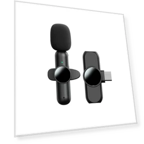 Dual Wireless Lavalier Microphone with Noise Cancellation — Portable Clip-On Mics, Smarter than future