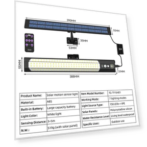 LED Solar Lamp with Motion Sensor — Outdoor, COOKING-MALL