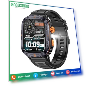 Men's Smart Watch with LED Flashlight — Smartwatches, SACOSDING