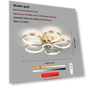 Modern Minimalist Bedroom Fan — Ceiling Fans, Rainbow Rain