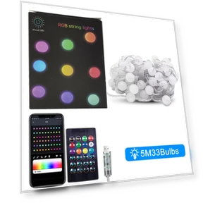 RGB Color Changing Fairy String Lights — Outdoor String Lights, COOKING-MALL