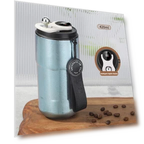 Titanium Thermos with Smart Display — Beverage Warmers, Cozy Cottage-Relax