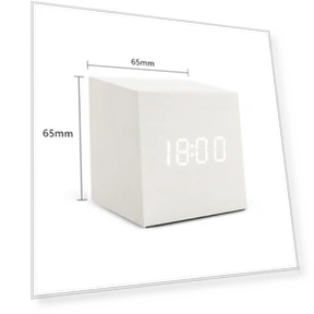 Triangular Wooden LED Smart Alarm Clock — Clocks