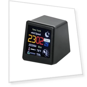 WiFi Weather Station Desktop Clock — Weather Monitoring Clocks, Serene Homes